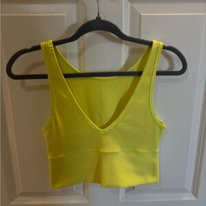 Lululemon Power Pivot Tank in Electric Lemon (Size 6)